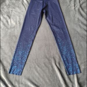 Aerie Blue Glitter Leggings